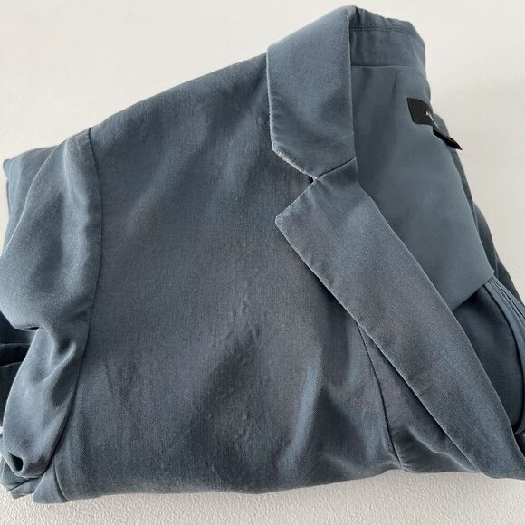 Ann Taylor Blazer Womens 8 Teal Lyocell Roll Table Single Button Closure Office - Picture 9 of 13